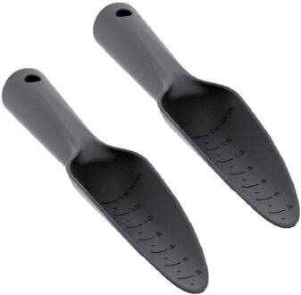 Prosperplast Tuinschepje - Set van 2x stuks - kunststof - smal - 28 cm - verplantschepje - zwart