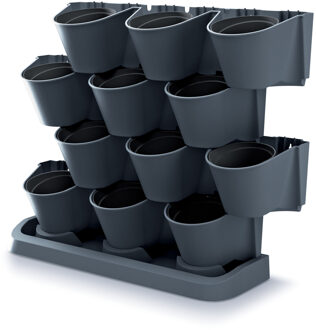 Prosperplast Verticale tuin - modulair - staand - antraciet - 67 cm