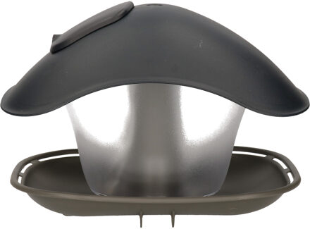 Prosperplast Vogelvoederhuisje - grijs - kunststof - 25 cm - vogelvoederplek - voedersilo