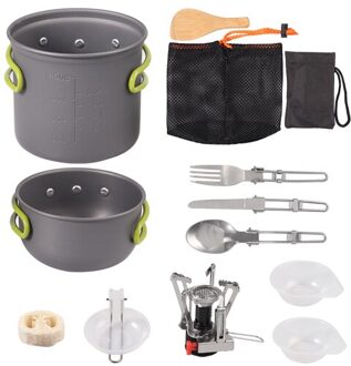 Proster Draagbare Picknick Bowl Pot Fornuis Outdoor Camping Wandelen Cookware Koken Backpacken Lunch Cooker Tool Aluminium