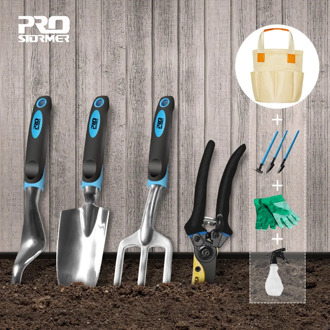 PROSTORMER 10PCS Garden Tool And Bonsai Shovel Tools Set Garden Scissors With Gloves Gardening Gifts With Trowel Pruners