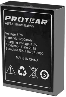Protear Original Rechargeable Lithium Battery, Pack for Protear & Inf Protear Rechargeable Ear Defenders