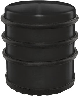 Protect-it Deurstopper/deurbuffer - 1x - D77 x H70mm - 1,15kg - RVS - premium - zonder montage - Deurstoppers Zwart