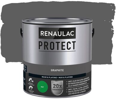 Protect Muurverf - Mat - Graphite - 2,5l