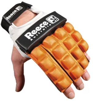 Protection Glove Half Finger Sr. - Veldhockeyhandschoen - Links - Maat S - Oranje/ Wit