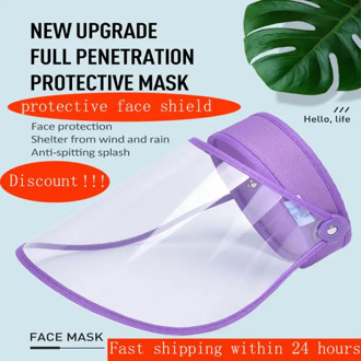 Protective Cap Full Face Masks Shield Mask Clear Flip Up Protection Visor Work Guards Visiere Protection Protective Face Shield