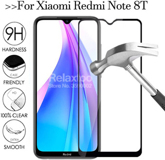 Protective Glass For xiaomi redmi note 8t Full Cover screen protector on xiomi xaomi redmi note 8 t note8t t8 tempered glas Film