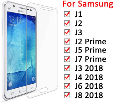 Protective Glass On For Samsung J7 j5 j2 Prime J1 J3 J4 J5 J6 Tempered Glas Galaxy 3j 6j 4j 2j Screen Protect 8 4 2 J Tremp glas