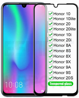 Protective Glass on the For Huawei Honor 10 20 Lite 10i 20i 20S Tempered Screen Protector For Honor 8X 8A 8S 9X 9A 9S Glass Film