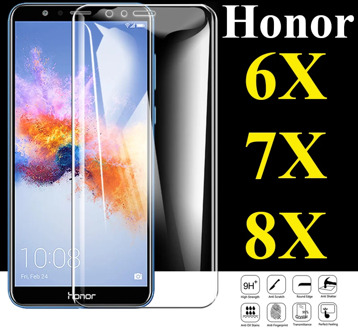 Protective glass on the for huawei honor 8x screen protector 6x 7x tempered glass 6 7 8 x x6 x7 x8 huawai honer cam sheet armor