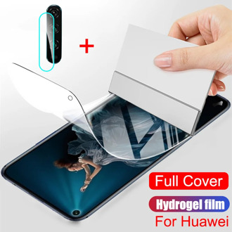 Protective Hydrogel Film For Huawei Honor 8 9 10 10i 20 Lite Pro P smart 2019 Z 8x 9x Nova 5T Screen Protector Camera Lens Glass