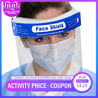 Protective Mask Adjustable Dustproof Clear Face Mask Anti-Fog Anti-Droplets Full Protection Transparent Hat Face Shield