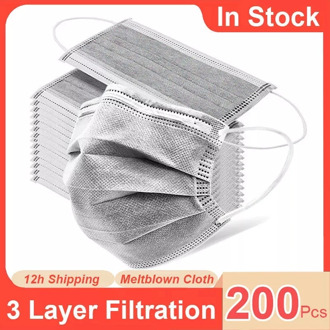 Protective Medical Masks 3-Layer Disposable Face Mask Non-woven Surgical Mask Earloop Breathable Gray Mouth Masks Fast shipping