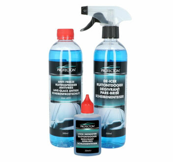 Protecton Ruitenontdooier spray set - 3-delig - voor auto - antivries sprays - winter/vorst