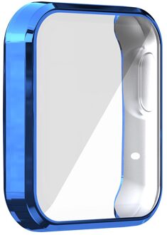 Protector Case Voor Xiaomi Mi Horloge Lite Redmi Horloge Zachte Kleurrijke Horloge Cover Screen Protector Beschermhoes Skin Shell blauw