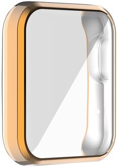 Protector Case Voor Xiaomi Mi Horloge Lite Redmi Horloge Zachte Kleurrijke Horloge Cover Screen Protector Beschermhoes Skin Shell goud