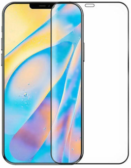 Protector de Pantalla para iPhone 12 Pro (6.1'') Vidrio Cristal completo cubre todo Negro Full Glue