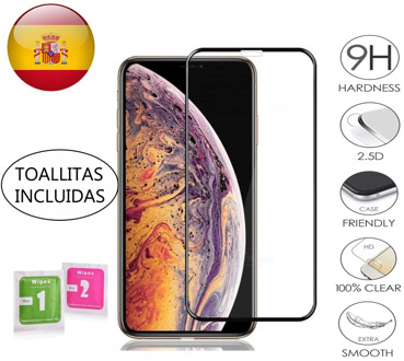 Protector templado de pantalla vidrio para apple iphone X, Xs, Xs max, 11, 11 pro , 11 pro max negro