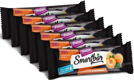 Protein bars-apricot in yogurt glaze, smartbar protein 40g., (6 pcs)