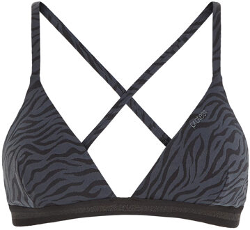 Protest Mixdali 23 Bikini Top dames XL/42 Zwart dessin