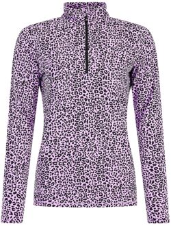 Protest PRTEsher 1/4 zip Ski Pully Dames XL/42 Paars dessin