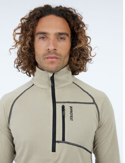 Protest rekody 1/4 zip active top skipully met rits heren - Beige