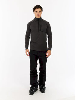 Protest rekody 1/4 zip active top skipully met rits heren - Houtskool