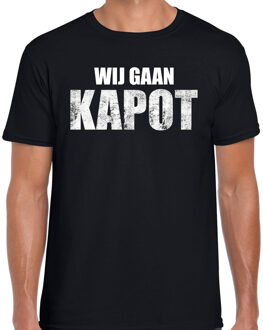 Protest shirt Wij gaan kapot t-shirt zwart heren 2XL