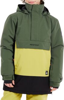 Protest Swallow Anorak Skijas Jongens donker groen - lichtgroen - zwart - 152