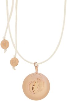 Proud MaMa Zwangerschapsketting Babybel Sofie creme baby feet rose
