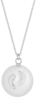 Proud MaMa Zwangerschapsketting Babybel Willow Baby Feet Zilver