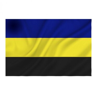 Provincie vlag groot - Gelderland - 100 x 150 cm - polyester - feest vlaggen Zwart