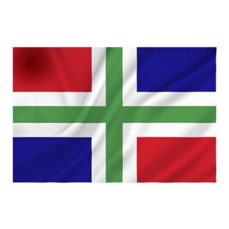Provincie vlag groot - Groningen - 100 x 150 cm - polyester - feest vlaggen