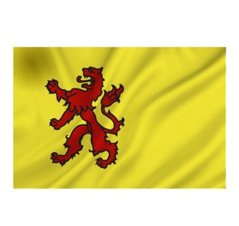 Provincie Zuid Holland vlag - 100 x 150 cm - polyester - met ringen Geel