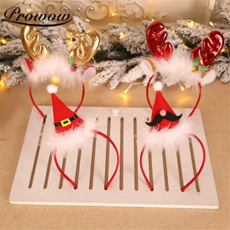 Prowow Baby Christmas Hair Accessories Children Headband Antlers Christmas Hat Baby Headband Kids Party Dress Up