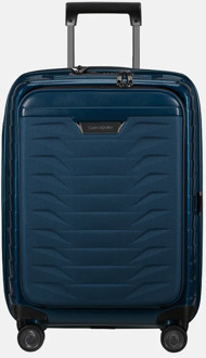 Proxis frontpocket handbagage koffer 55 cm expandable petrol blue Blauw