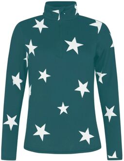 PRTNOON 1/4 zip Ski Pully Dames M/38 Blauw dessin