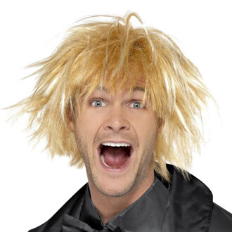Pruik 90s Messy Surfer Guy Blonde Wit