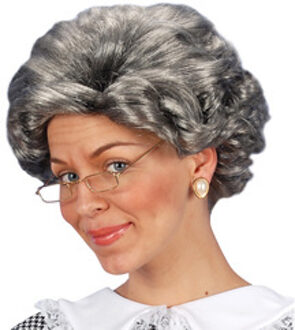 Pruik Agatha Zilver - Grijs