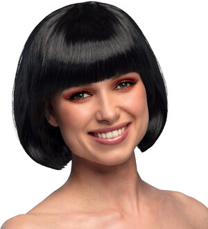 Pruik Cabaret Dames Zwart