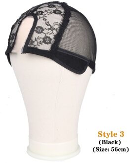 Pruik Cap Haarnetje Voor Maken Pruiken Mesh Haarnetjes Gratis Size Pruik Caps Met Verstelbare Riem Zwart/Bruin Haar net Weave S3