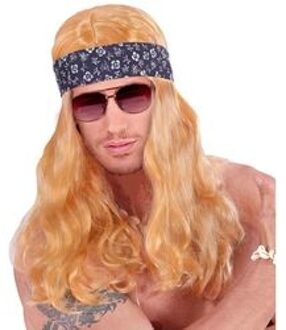 Pruik Carlifonia dreaming met hoofdband Blond- Goudblond