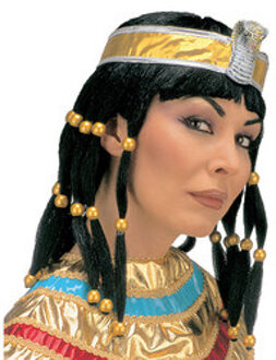 Pruik Cleopatra zwart voor dames - Verkleedpruik