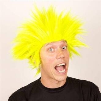 Pruik Electric shock geel Geel - Beige - Creme