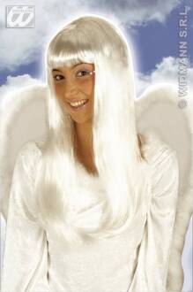 Pruik engel wit Wit - Transparant