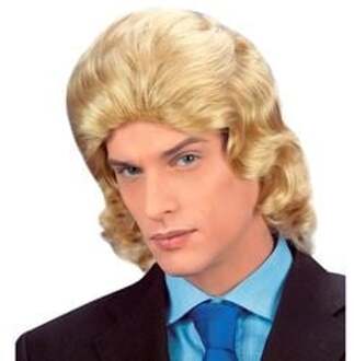 Pruik Frankie blond Blond- Goudblond