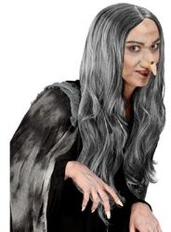 Pruik Heks Grijs Zilver - Grijs