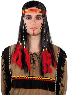 Pruik indiaan met hoofdband Cheveyo