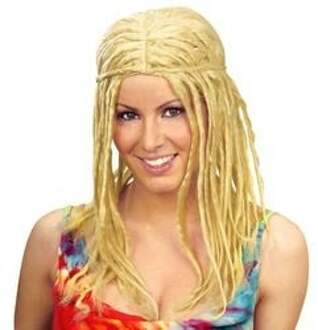 Pruik Jamaica met dreadlocks blond Blond- Goudblond