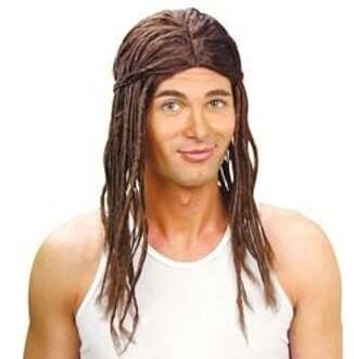 Pruik Jamaica met dreadlocks bruin Bruin - Kastanje